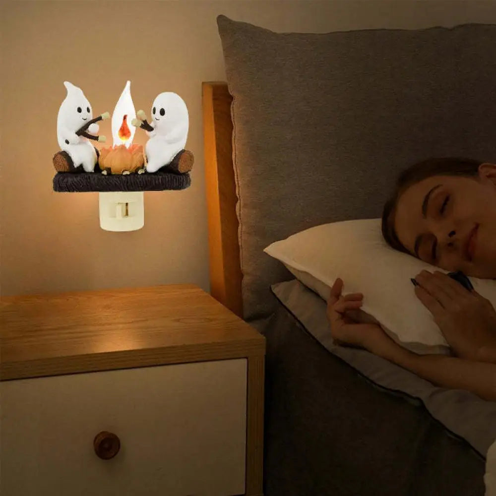 Halloween Ghost Bonfire Night Light - Halloween Plaza