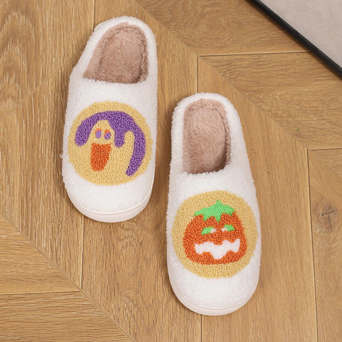 Spooky Comfort: Halloween Non-Slip Cotton Slippers for Cozy Nights - Halloween Plaza