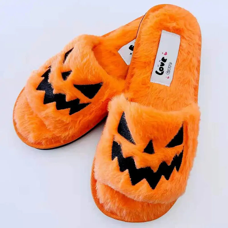 Halloween Pumpkin Slippers - Halloween Plaza