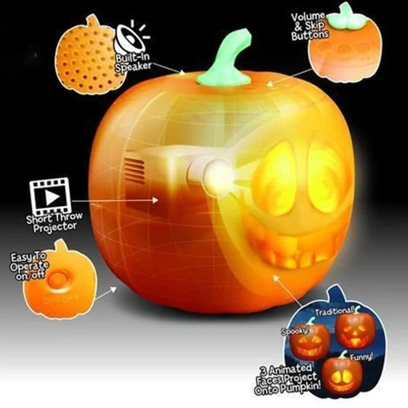 Halloween Pumpkin Projection Lamp - Halloween Plaza