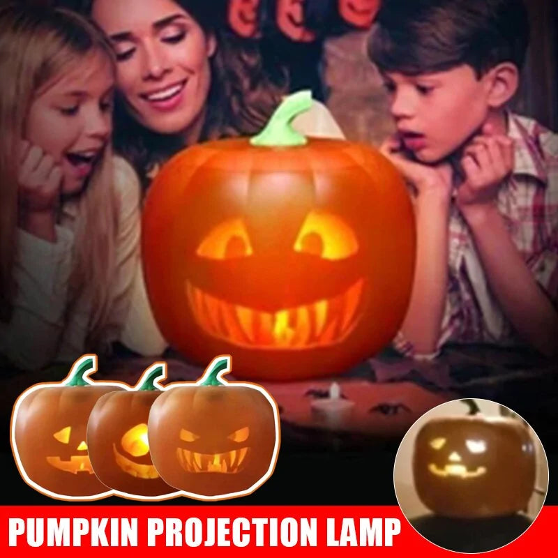 Halloween Pumpkin Projection Lamp - Halloween Plaza